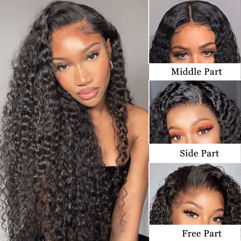 Aligrace 4x4 Lace Curly Brazilian Human Hair Wigs