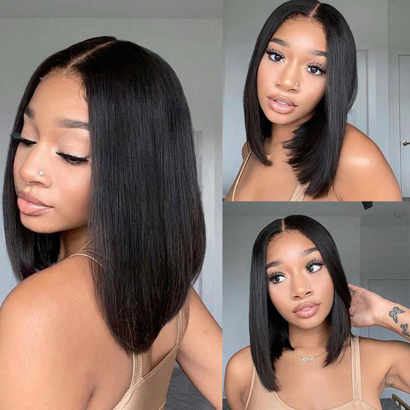 Aligrace 13x4 Straight Bob Natural Color Lace Front Wig