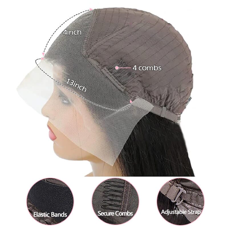 Aligrace Transparent Lace Front Natural Color Curly Human Hair Wigs