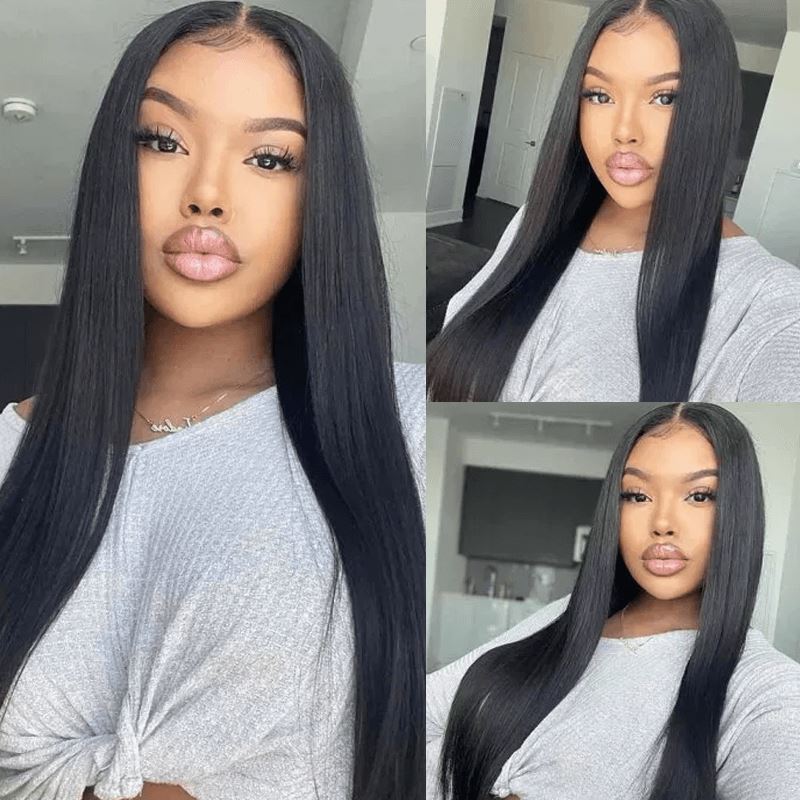 Aligrace Brazilian 4x4 Lace Closure Straight Human Hair Wigs