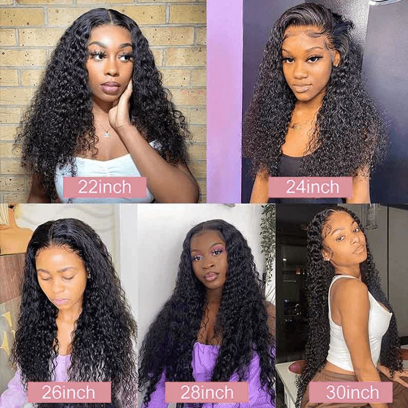 Aligrace T Part Lace Water Wave Human Hair Wigs