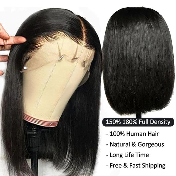 Ali Grace 13x4 Lace Front Straight Bob Wigs Natural Color 10 inch AliGrace