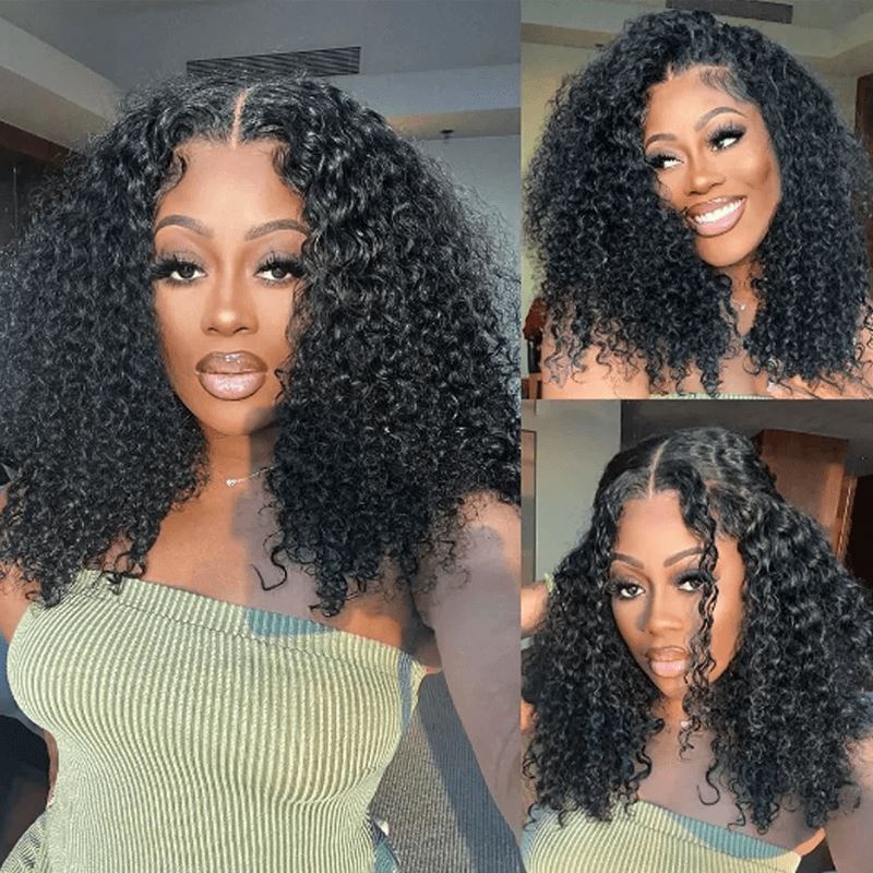 Aligrace 4x4 Lace Closure Curly Human Hair Wigs