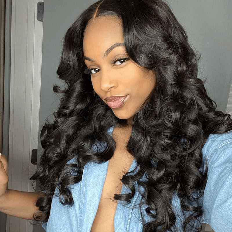 Aligrace 13X4 lace Loose Wave Human Hair Lace Wigs