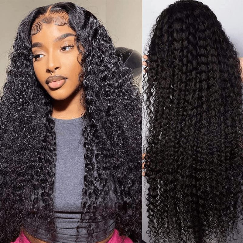 Aligrace 13x6 Lace Frontal Kinky Curly Human Hair Wigs