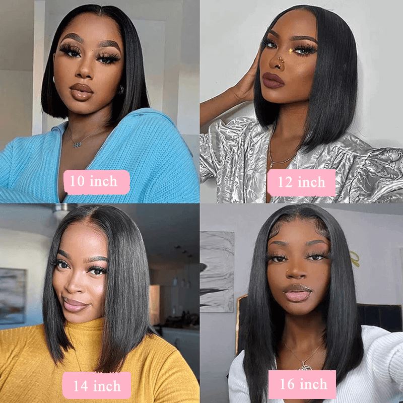 Aligrace Hair 13x4 HD Lace Frontal Straight Bob Wigs