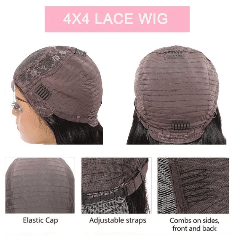 Aligrace 4x4 Lace Straight Human Hair Wig