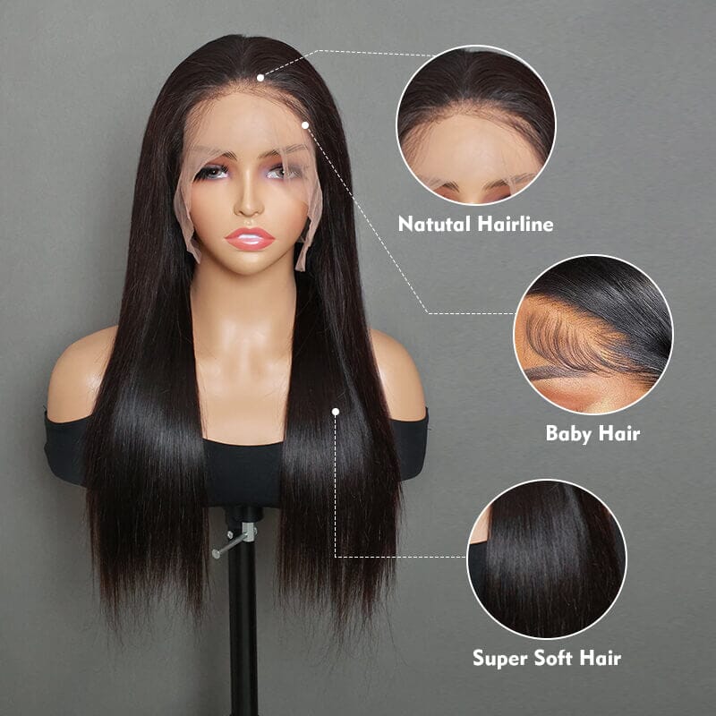 Aligrace High Quality Natural Color Straight 360 Lace Front Wig