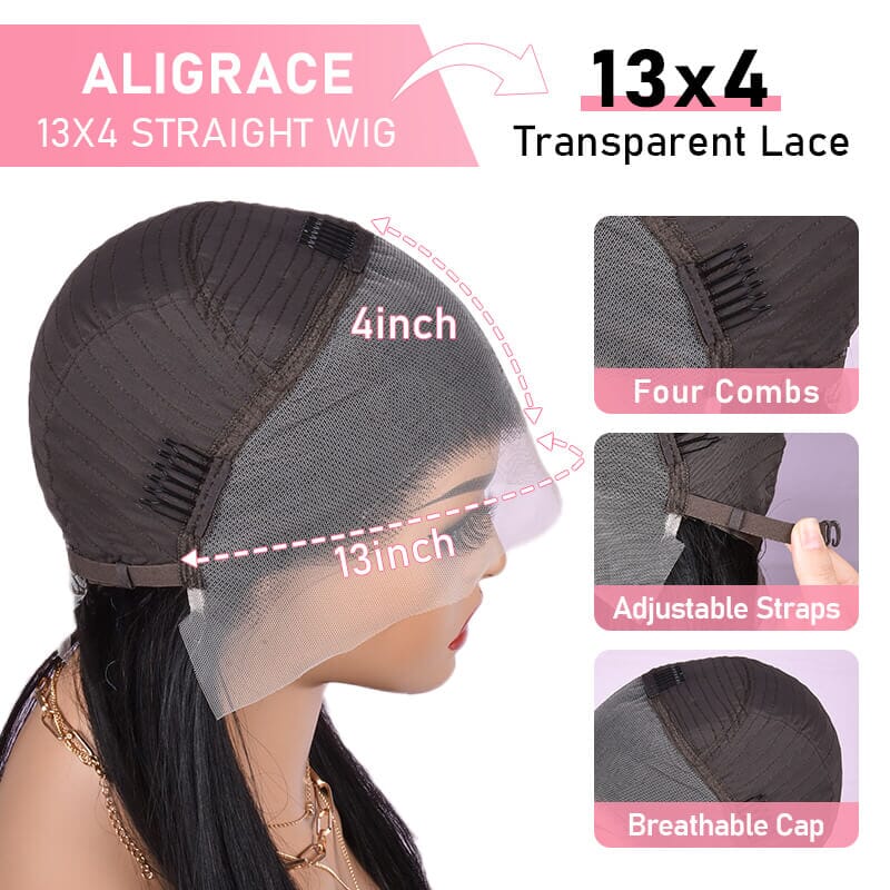 Ali Grace Brazilian 13x4 Transparent Lace Straight Wigs
