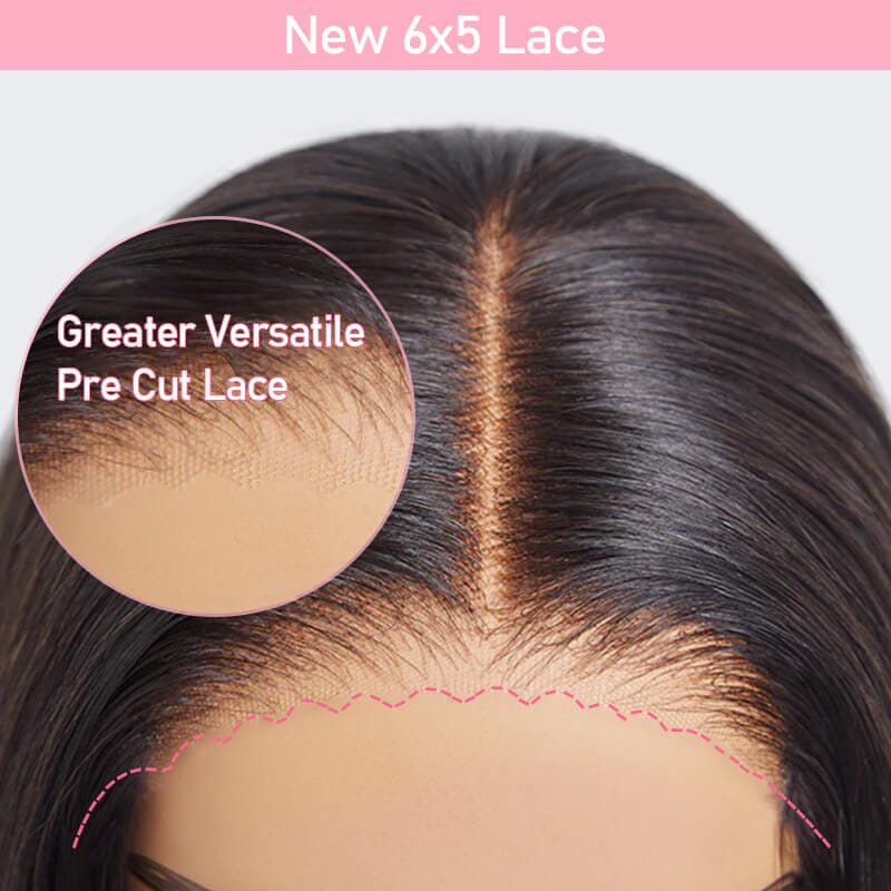 Aligrace Kinky Curly 6x5 Pre-Bleached Small Knots Transparent Lace Wear Go Glueless Wig AliGrace