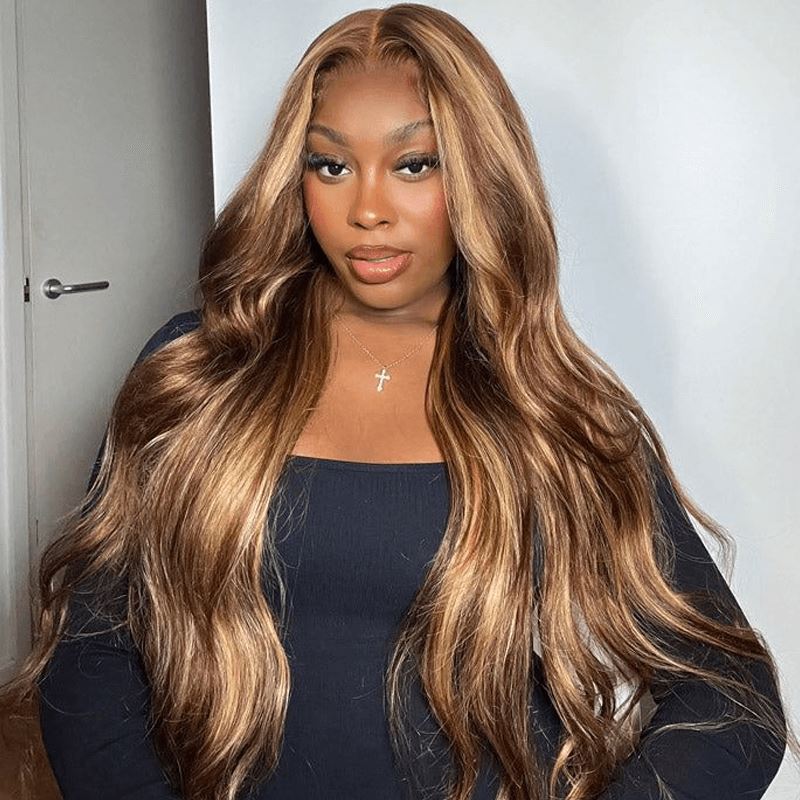 Ali Grace 13x4 Lace Front Body Wave Highlight Color High Quality Ladies Wigs