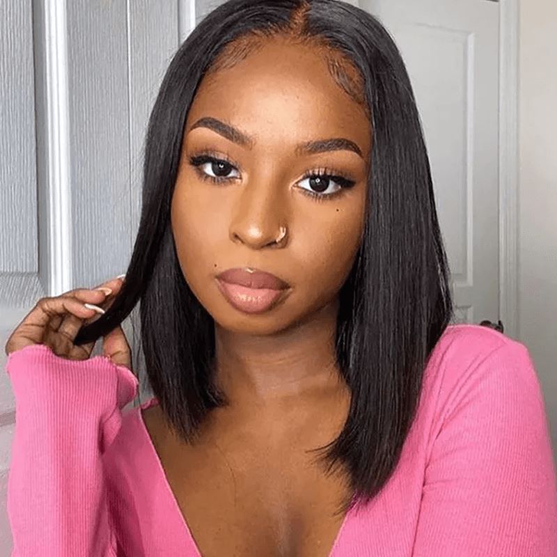 Aligrace 13x4 Straight Bob Natural Color Lace Front Wig
