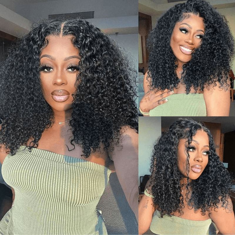 Ali Grace 13x4 Lace Short Bob Curly Natural Brazilian Hair Wigs
