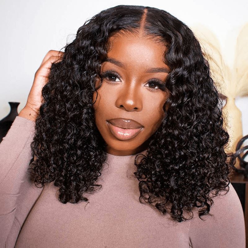 Aligrace 13x4 Lace Deep Curly BoB Wigs