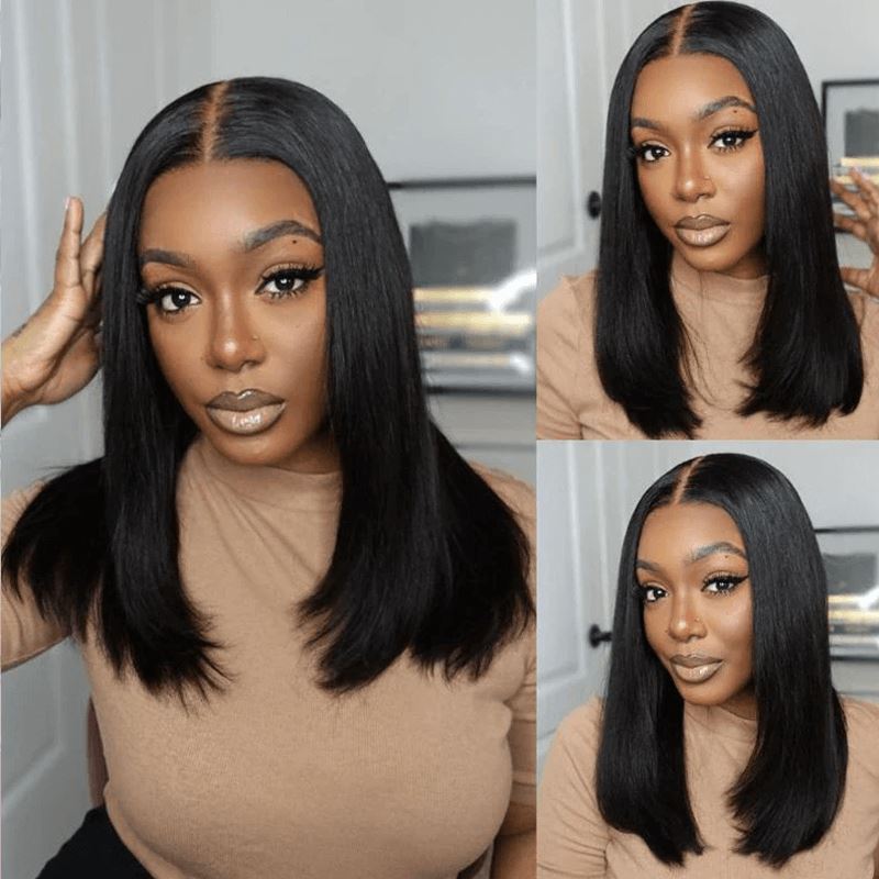 Aligrace 13x4 Straight Bob Natural Color Lace Front Wig
