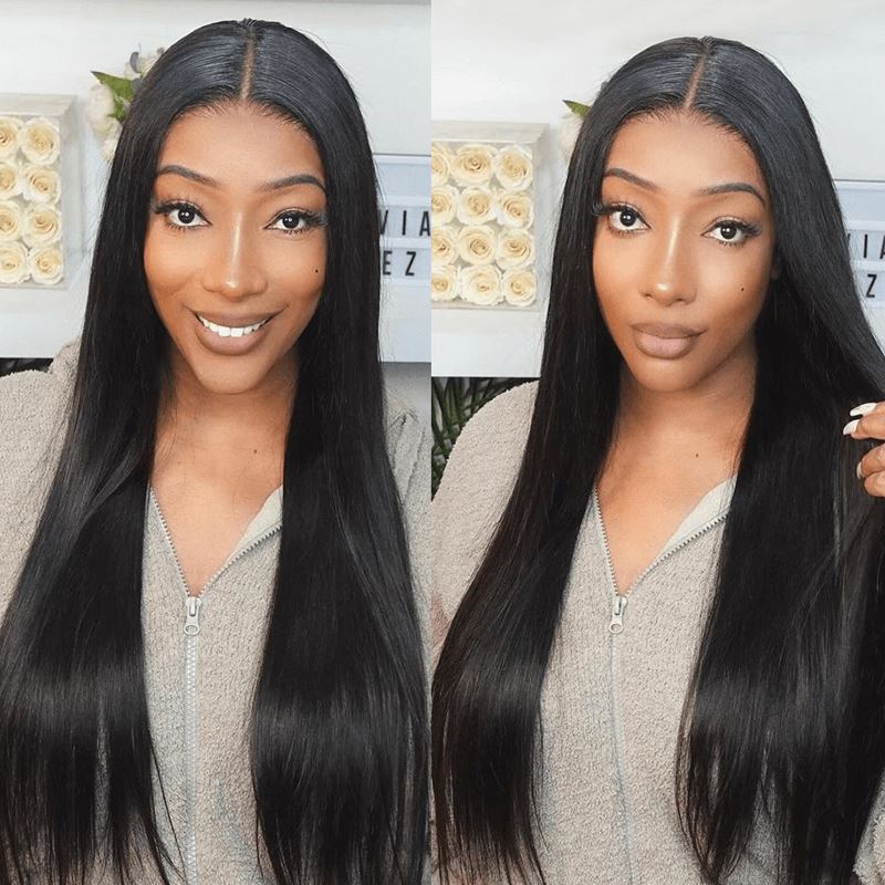 Aligrace 13x4 Transparent Lace 100% Virgin Human Hair Straight Wig for Black Women