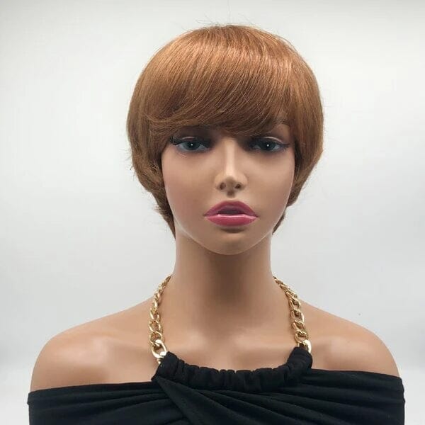 Aligrace Machine Made Straight Short Bob Wigs #30 Brown Color