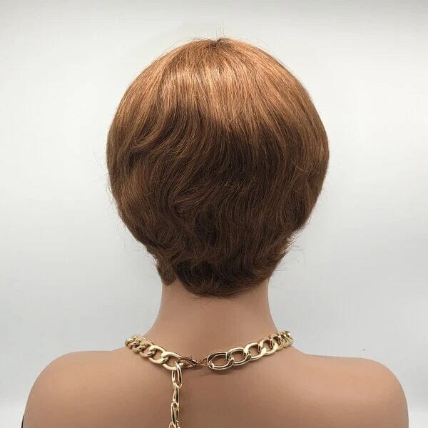 Aligrace Machine Made Straight Short Bob Wigs #30 Brown Color