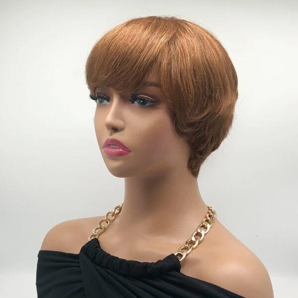 Aligrace Machine Made Straight Short Bob Wigs #30 Brown Color