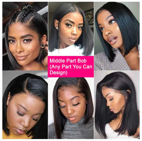 Ali Grace 13x4 Lace Front Straight Bob Wigs Natural Color 10 inch AliGrace
