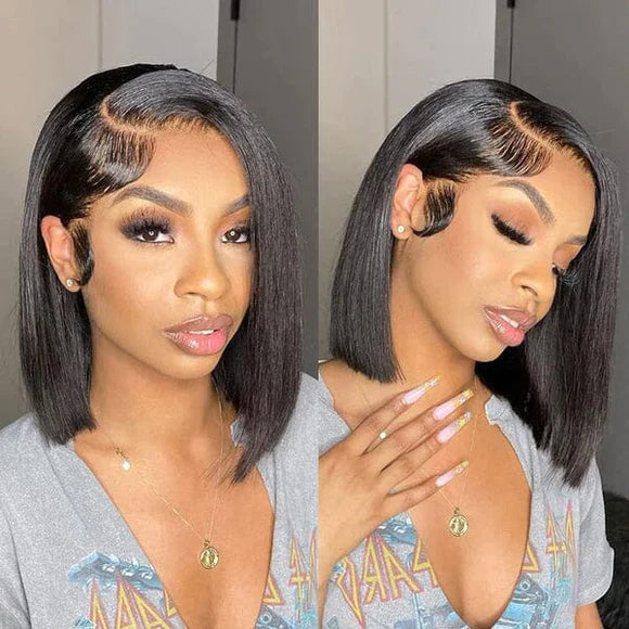 Ali Grace 13x4 Lace Front Straight Bob Wigs Natural Color 10 inch AliGrace