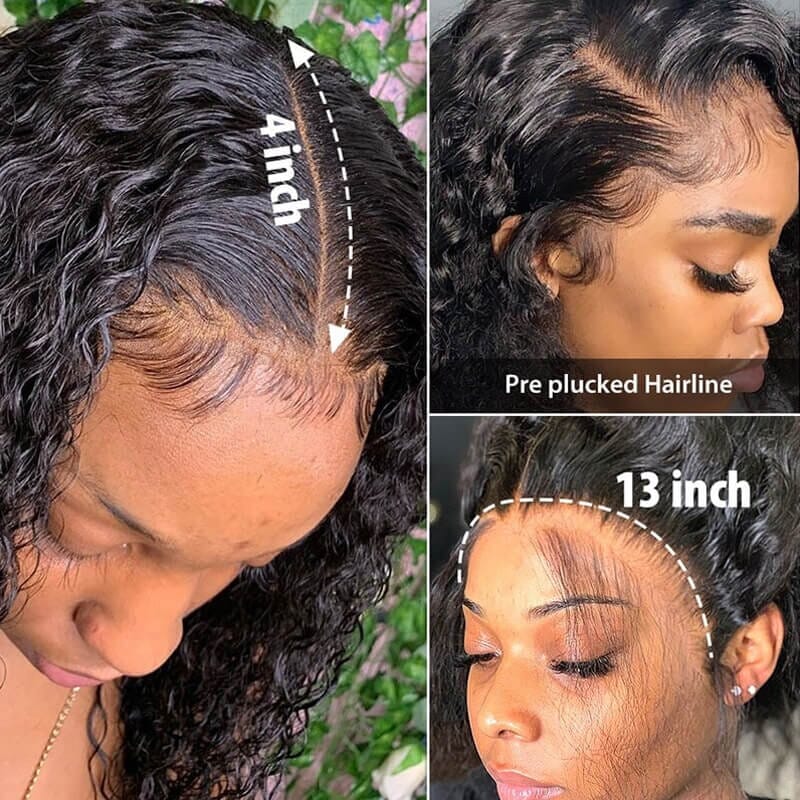 Aligrace 4X4 Closure Deep Wave Wig Human Hair Wigs