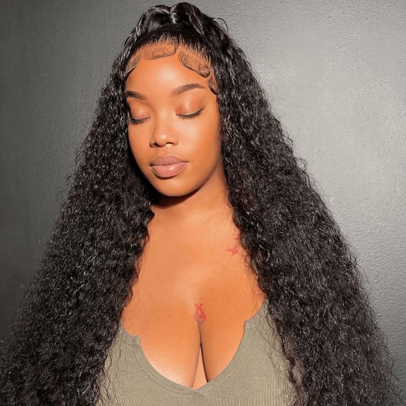 Aligrace 5x5 Lace Jerry Curly Wear & Go Pre-Cut Glueless Wig