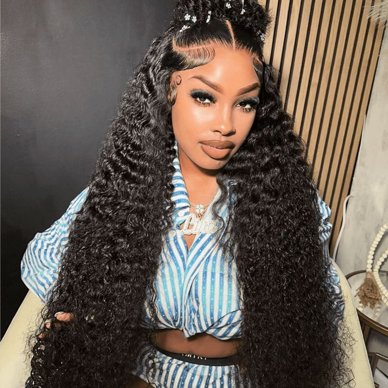 Aligrace 4x4 Lace Curly Brazilian Human Hair Wigs