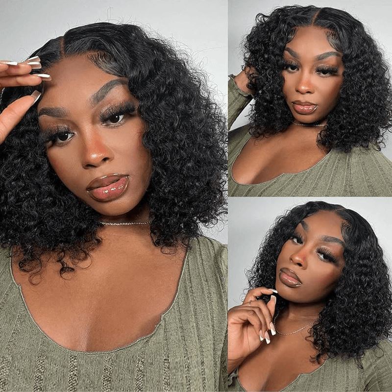 Aligrace 13x4 Lace Deep Curly BoB Wigs