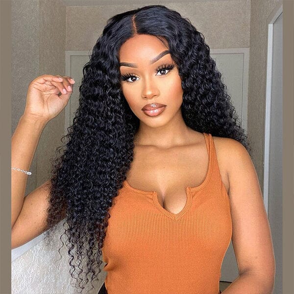 Aligrace Beginner Friendly 13x4 Lace Natural Human Hair Curly Wig