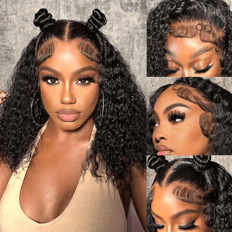 Ali Grace 13x4 Lace Short Bob Curly Natural Brazilian Hair Wigs