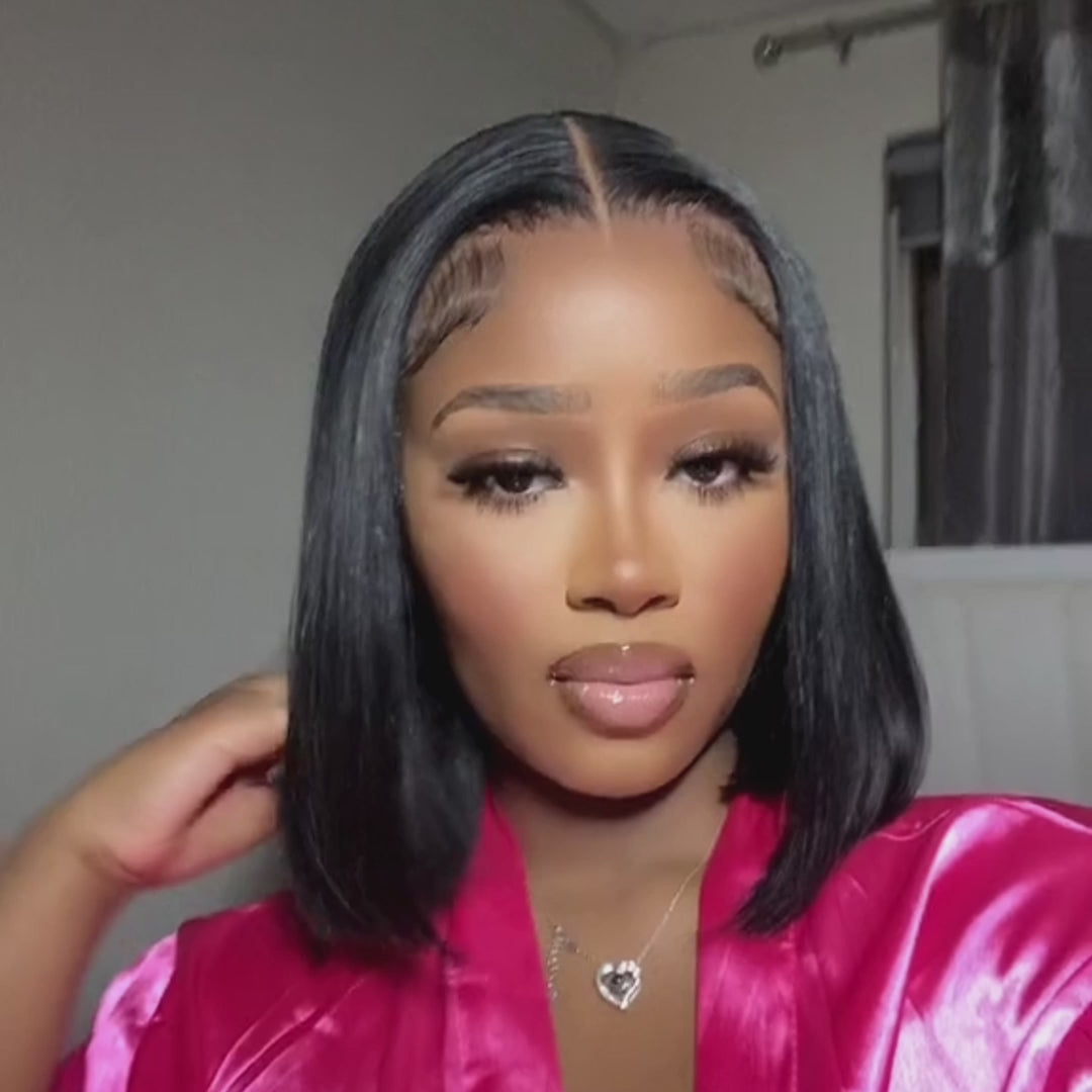 Aligrace 13x4 Straight Bob Natural Color Lace Front Wig
