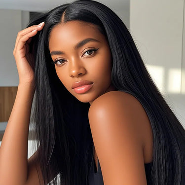 Aligrace Brazilian 4x4 Lace Closure Straight Human Hair Wigs