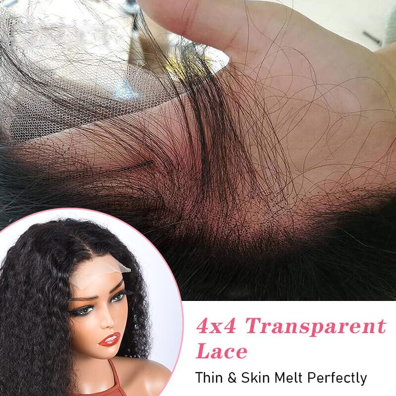 Aligrace Brazilian 4x4 Lace Closure Straight Human Hair Wigs