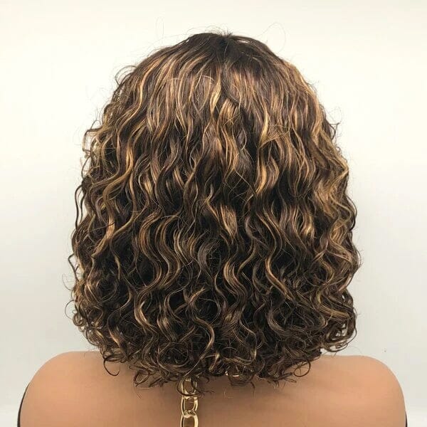Aligrace Machine Made Water Wave Wigs With Bangs #P4/27 Color