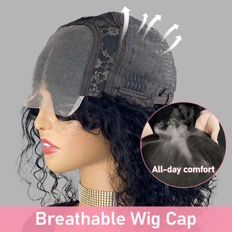 Aligrace 4x4 Lace Curly Brazilian Human Hair Wigs