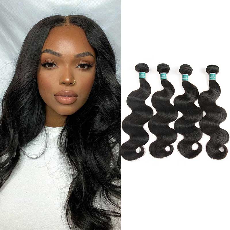 Ali Grace 12A Grade Body Wave Human Hair Weave 100% Unprocessed Virgin Human Hair 4 Bundles Body Wave Hair Bundles AliGrace 10121416 Peruvian