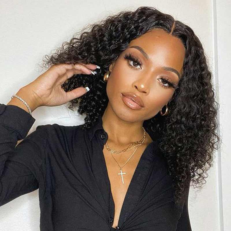 Aligrace MLG Series 13x5x1 Lace Front Curly Bob Wigs