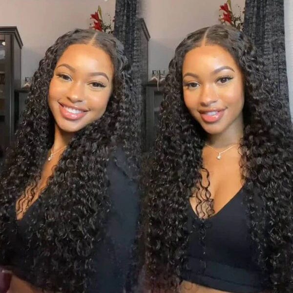 Aligrace 13x4 Lace 4C Edges Hairline Kinky Curly Human Hair Wigs