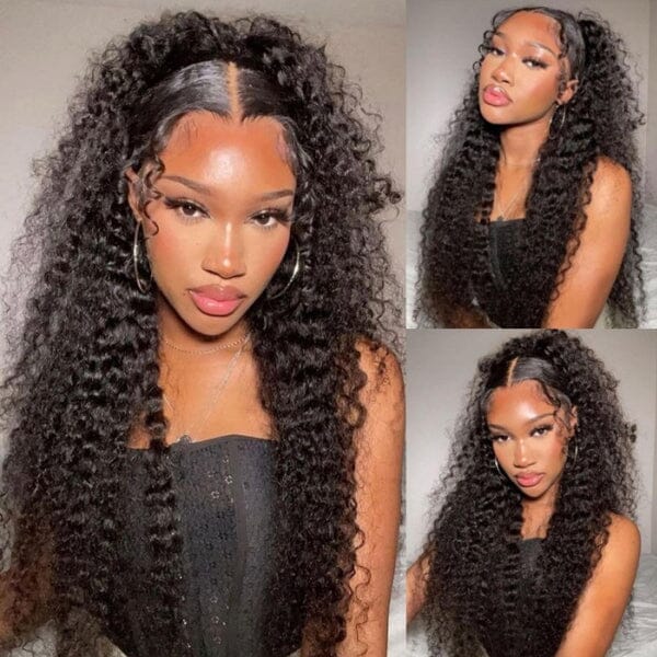 Aligrace 4x4 Lace Curly Brazilian Human Hair Wigs