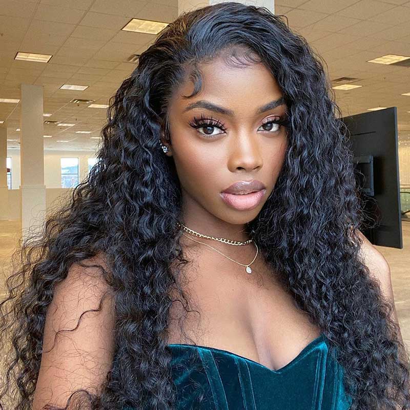 Aligrace 180% Density Transparent Lace Deep Wave Wigs
