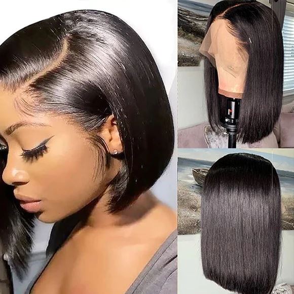 Ali Grace 13x4 Lace Front Straight Bob Wigs Natural Color 10 inch AliGrace