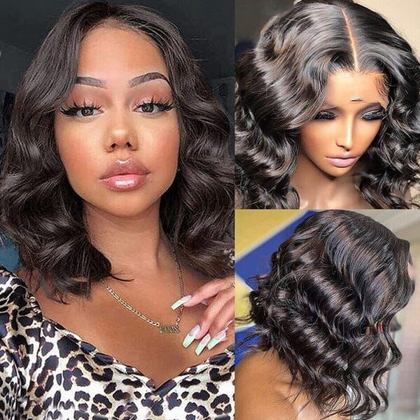 Buy One Get One Free 4x4 Lace Closure Straight Wigs and Bob Body Wave T Part Wigs AliGrace