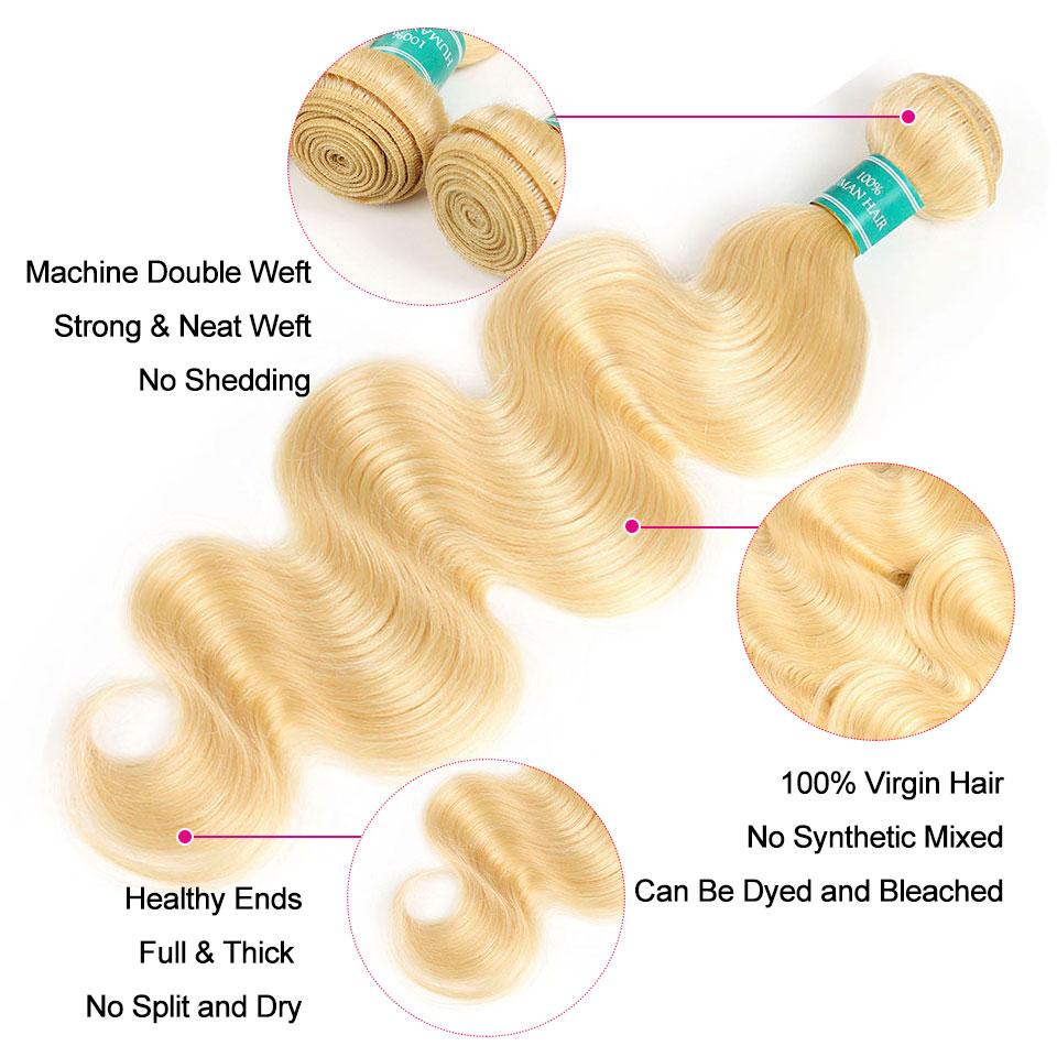 Ali Grace 3 Pcs Body Wave Weave 613 Blonde Color
