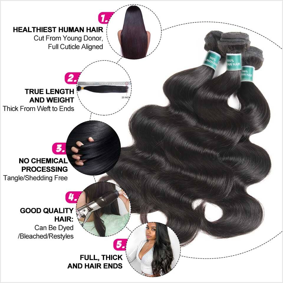 Brazilian Body Wave 3 Bundles-8