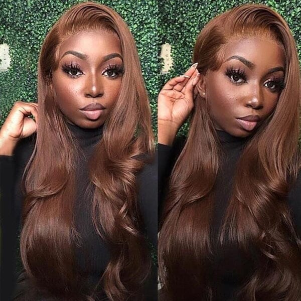 Aligrace 13x4 Lace Body Wave Wigs #4 Dark Brown Chocolate Color