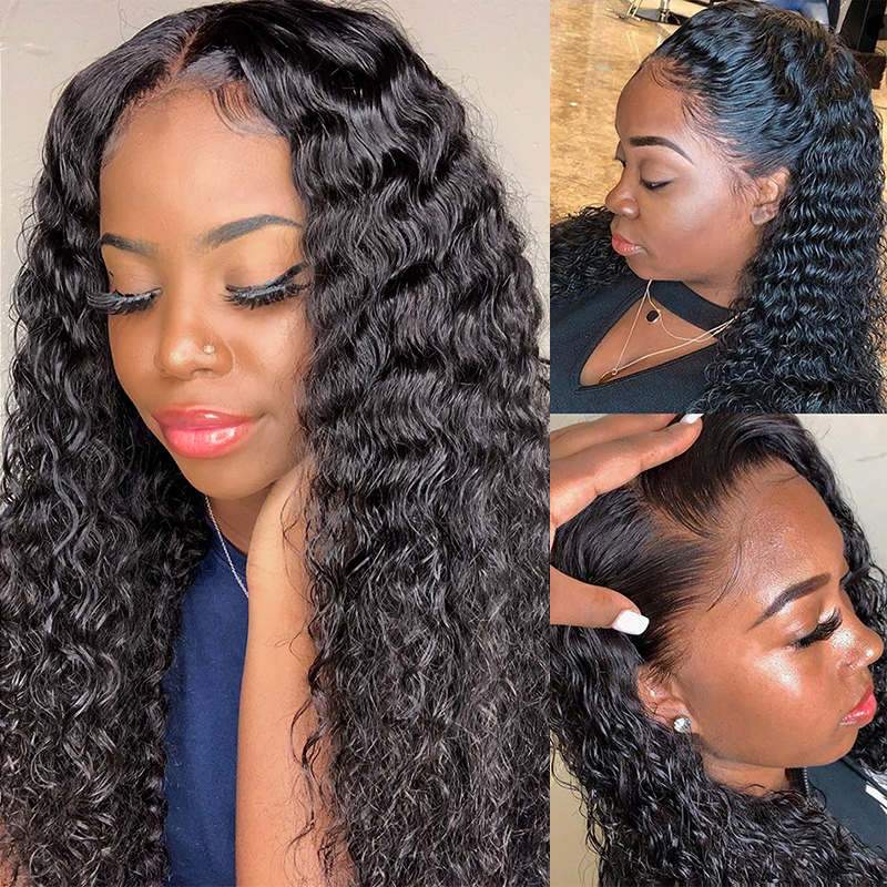 Aligrace 180% Density Transparent Lace Deep Wave Wigs