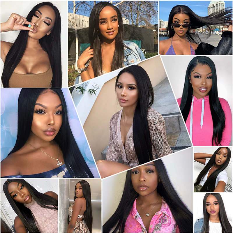Aligrace T Part Lace Straight Human Hair Wigs