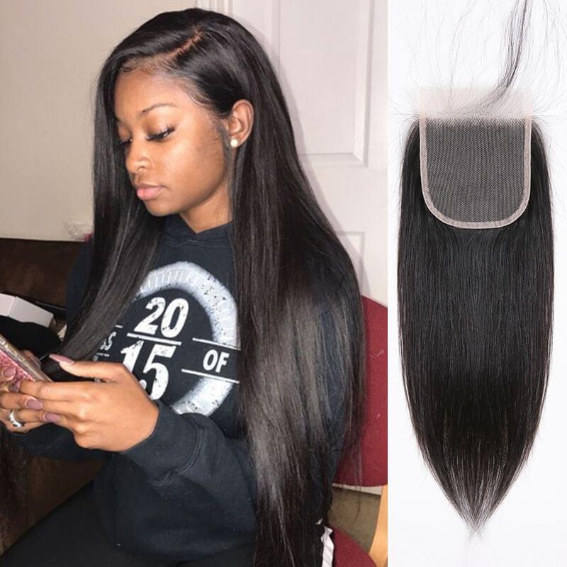 HD Straight Hair 4*4 Lace Closure Free part Suit Skin Well HD Lace Closure 5*5 Straight Hair Closure Can Be Dyed HD Lace Closure AliGrace