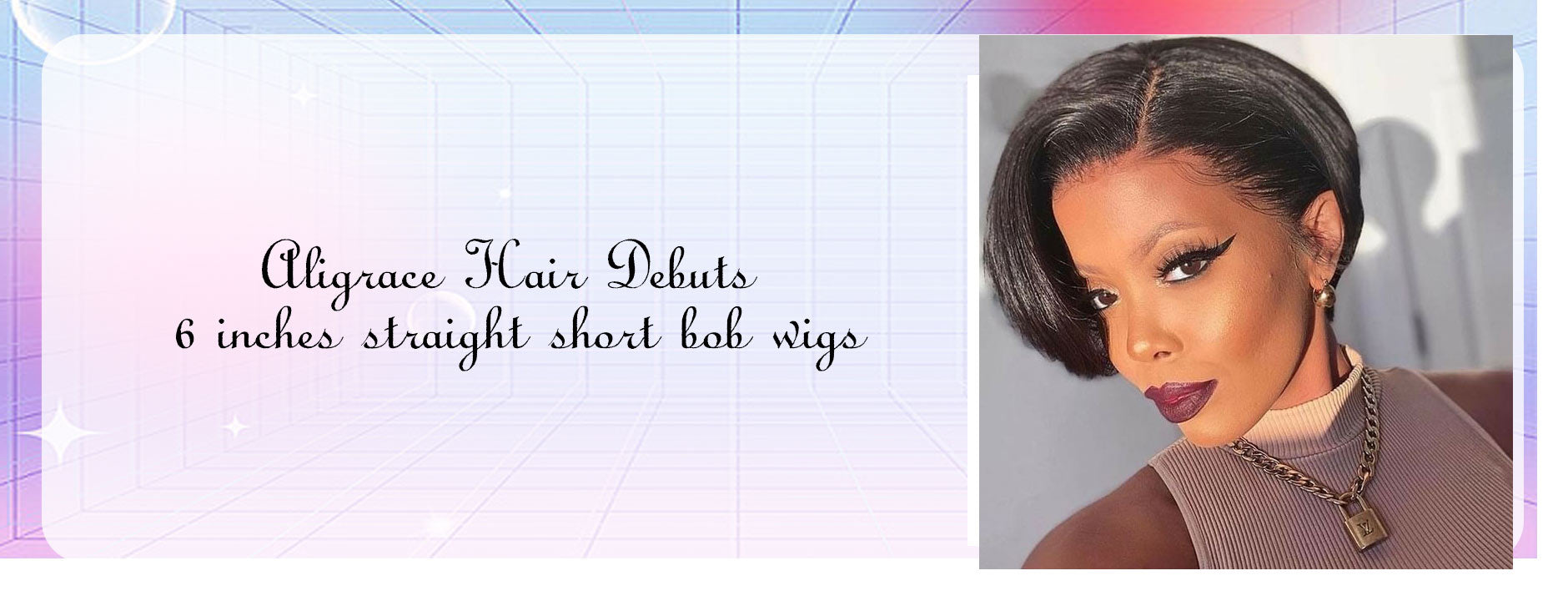 Aligrace Hair Debuts 6 inches straight short bob wigs